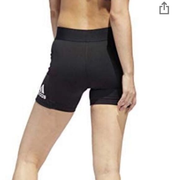 Adidas Alphaskin | Women’s Black Spandex Athletic Volleyball Training Shorts - Picture 5 of 5